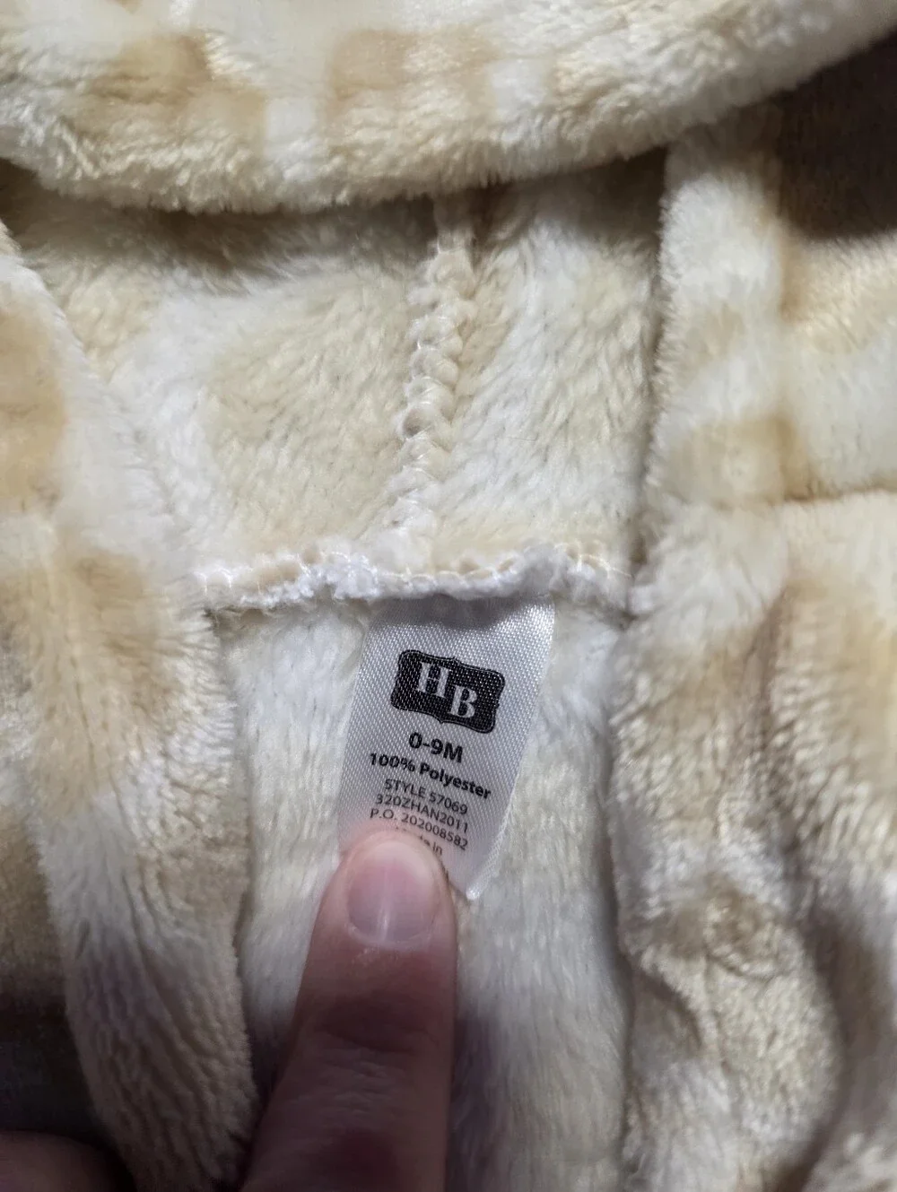 Giraffe Print Plush Hooded Bathrobe with Ears - Beige